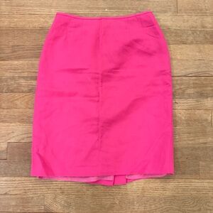 Kasper hot pink linen blend knee length pencil skirt size 2P
 b57